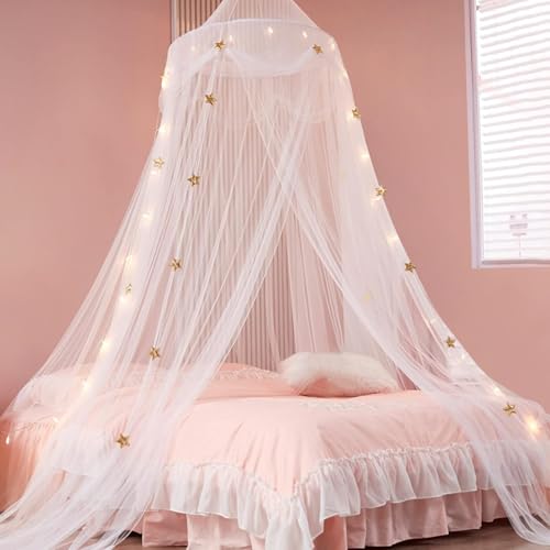 Ciel de lit pour lit Queen Size et lit double avec dôme pliable - 6