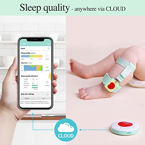 Aimon Smart Band Baby Monitor - Tracks Heart Rate, Average Oxygen As Sleep Quality Indicators. Tracks Temperature, Falling And Crying Too. Has 2 Sizes(Small+Large) For 0~35Months. #TOP1