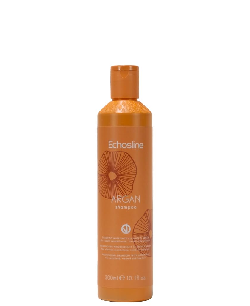 ECHOSLINE Pflegendes Shampoo mit Arganöl für empfindliches, behandeltes und devitalisiertes Haar, 300 ml