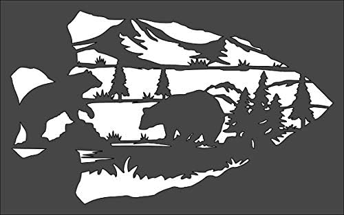 1 PCS 7x11 inch Custom Cut Stencil, (PC-69) Bear Arrowhead Crafts, Arts, Scrapbooking - Painting on The Wall, Wood, Glass and Other