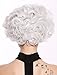 WIG ME UP- 91097-ZA68C Peluca señoras Mujer Carnaval Halloween Blanca, Rizado, Corto,...