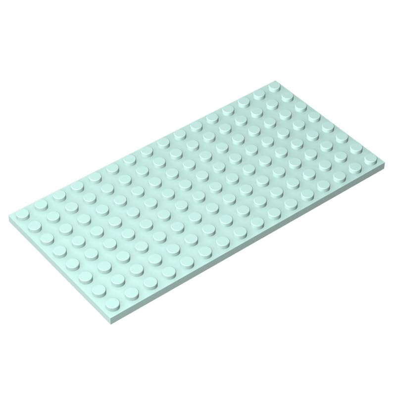 92438 Foundation Plate Plate 8x16 5Pieces GDS-529 Compatible with Lego Building Blocks Color:Light Aqua — image 1
