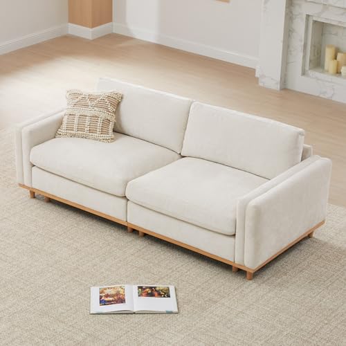 Image of CHITA 83 inch Super Large Sectional Modular Sofa, Down Filled, Loveseat, Linen
