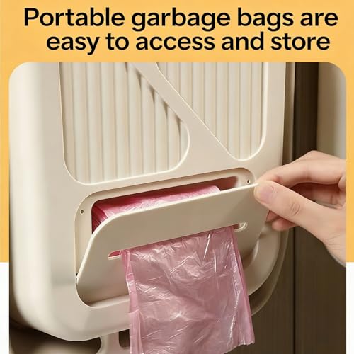 Papelera plegable colgante para puerta de gabinete 10L miniatura 6
