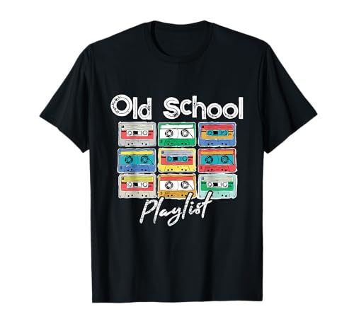 Cassette Tape Music 80s Old School Playlist Vintage Eighties T-Shirt