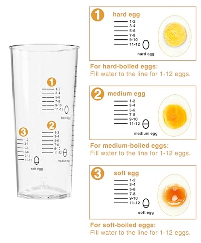 Evoloop Rapid Egg Cooker Electric 12 Eggs Capacity, Soft, Medium, Hard Boiled, Poached, Omelet Maker Egg Poacher & Vegetable Steamer, BPA Free Tray