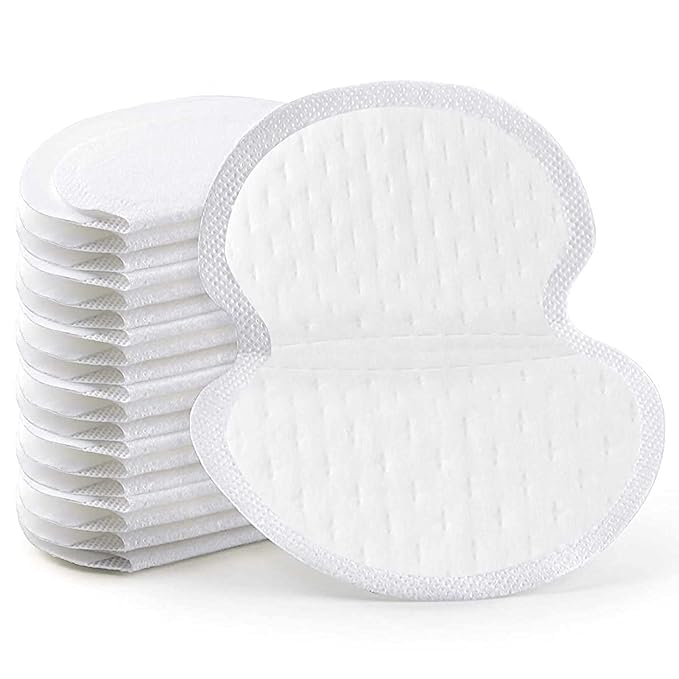 Disposable Underarm Sweat Pads for Men & Women – Highly Absorbent, Cotton, Anti-Allergic, Anti-Bacterial, and Odor-Control Underarm Sweat Pads, Peel-off .. (10 Piece)