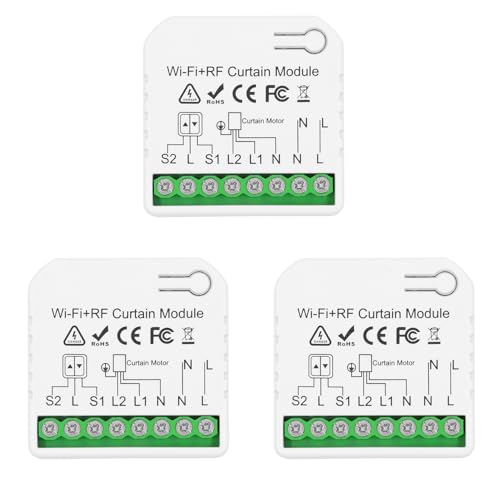 DieseRC Módulo de controlador de persiana enrollable inteligente inalámbrico AC 230V 220V, controlador WIFI de aplicación Tuya Compatible con Alexa/Google Home APP Control e interruptores manuales