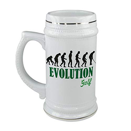 Boccale da birra Evolution golf - in ceramica - capienza 50 CL - idea regalo