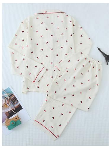 Verdusa Women's 2 Piece Pj Sets Matching Sets Printed Pajama Sets Sleepwear Long Sleeve Tops and Pants2