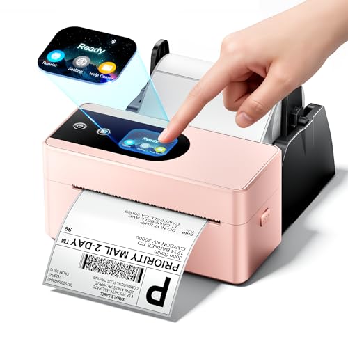 Image of Phomemo 4x6 Shipping Label Printer with Touch Screen, Bluetooth Thermal Printer for Small Business, Auto Label Detection, 150mm /s High Speed, Compatible with Amazon, USPS, UPS, iOS Android Windows Mac