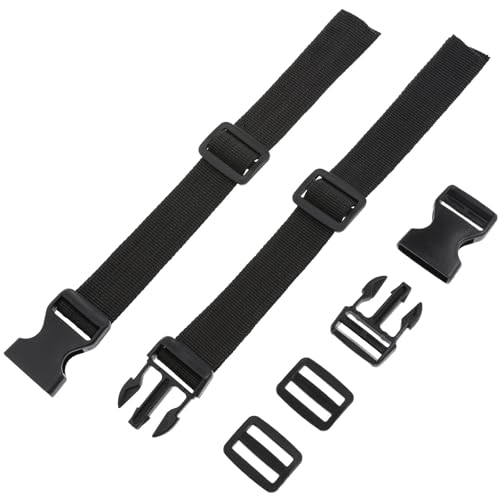 Ciieeo Correas Ajustables de Polipropileno para Mochilas y Esterillas Hebilla de Liberación Rápida, 2 Piezas para Sujetar Carga en Carrito de Golf y Camping