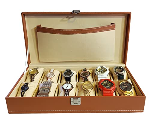 Lerexme Mens and Womens Watch Box Holder Organizer Case in 12 Slot (B0BRT8LTR7) Amazon Price History, Amazon Price Tracker