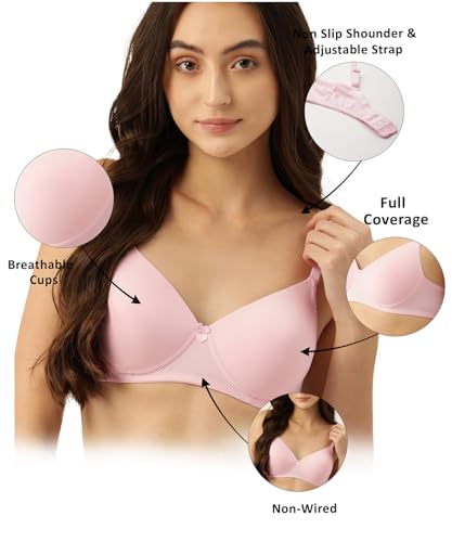 Image of LEADING LADY Women's Printed & Solid Lightly Padded T-Shirt Bra