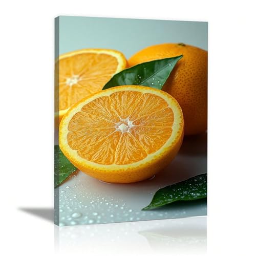 Peinture murale amusante aux motifs fruits vintage avec cadre intérieur