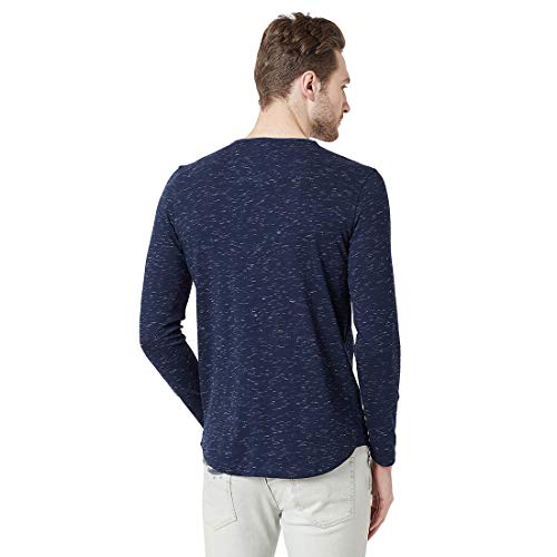 Image of Spykar Men's Self Design Slim Fit T-Shirt