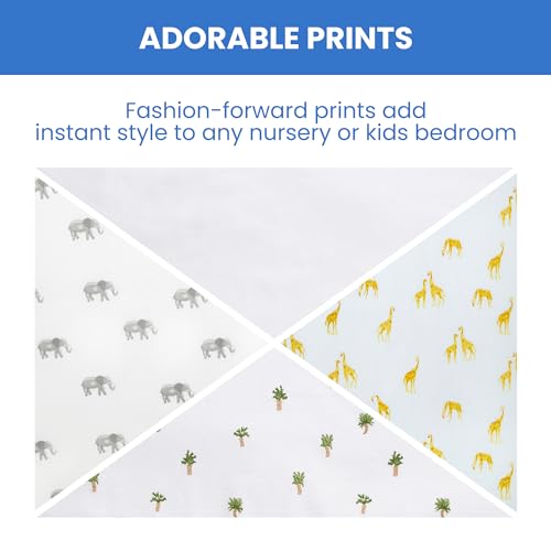 Image of Delta Children 100% Cotton Flannel Baby Receiving Blankets for Girls and Boys - 30x30 Inches (Pack of 4), Safari Friends