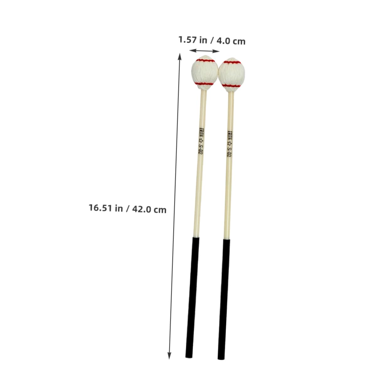 Toyvian 2pares Baquetas De Marimba Cabeza Mango Ergonómico Para Instrumentos De Percusión Uso y Principiantes Accesorio Musical Duradero y Práctico