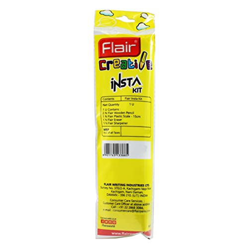 Image of Flair Creative Series Insta Smart Kit | Combination Smart Kit for Your Creative Need | Attractive Stationery Kit | Stationery Kit Ideal for Gifting | Pack of 15
