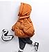ASHER FASHION Baby Boys Girls Hooded Coat Winter Outfit Lightweight Warm Coat Windproof Jacket(Brown 7-8T