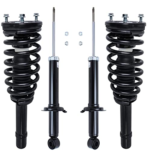 Image of Detroit Axle - Struts Shocks for 2000-2005 Hyundai Sonata, 2001-2005 Kia Optima, 2001-2006 Kia Magentis, 2 Front Struts w /Coil Spring Assembly 2 Rear Shock Absorbers Replacement Suspension Kit