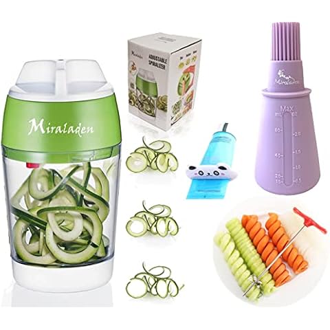 spiralschneider gemüse zucchini spaghetti schneider kartoffel zuchini zoodles rettichschneider kartoffelspiralenschneider kartoffelschneider Gurke Behälter backpinsel grillpinsel silikon ölflasche Cover