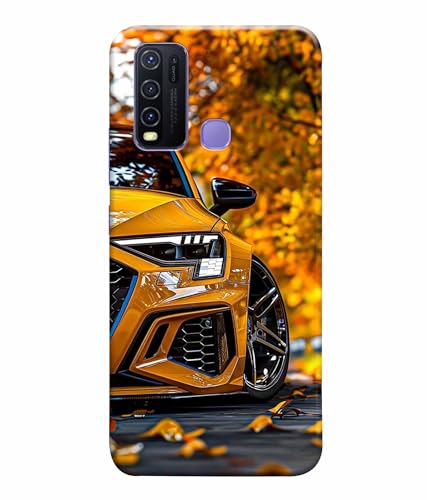 Image of Racing Car Rider Printed Hard Back Case Cover & Compatible for Vivo Y30 / Vivo Y50 (Multicolor) - D1815