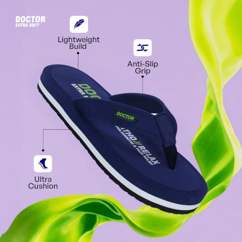 Image of DOCTOR EXTRA SOFT Ultra Cushion Slippers for Men's| Lightweight & Comfortable| Orthopedic & Diabetic| Casual & Stylish| Non-Slip Durable Mcr Dr Chappals & House Flip flops For Gent's & Boy's D-32