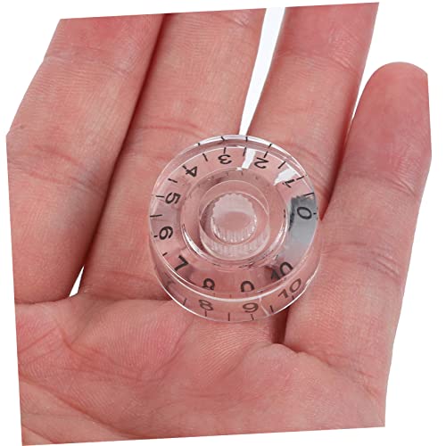 Wakauto 4Pcs Botão De Volume De Baixo Botões De Guitarra Transparentes Botão De Controle De Baixo Bo