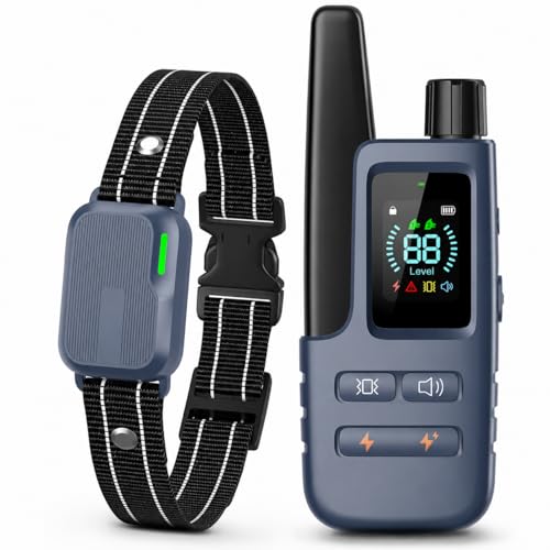 Dog Shock Collar - 4500FT Dog Training Collar with Remote, IPX8 Waterproof Electric Dog Collar with...