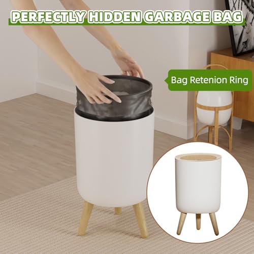 2 Pack Canecas de Basura con Tapa Presion y Diseño Moderno miniatura 2