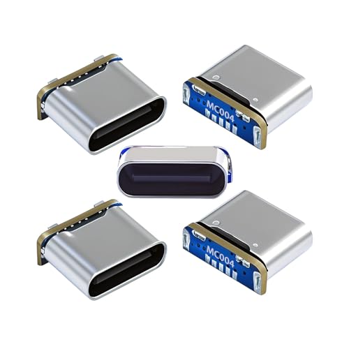 xiwai 5pcs/lot Type-C Female Socket DIY Solder Connector Replace for Mini-USB 5Pin Female SMT Type DC 5V Power