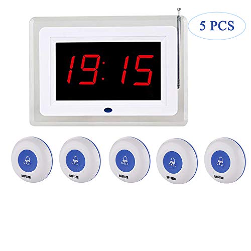Wireless Calling System for Caregiver Pager Restaurant Waiter Server Pager System for Customers
