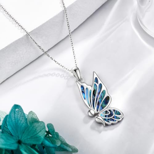 Butterfly Semicolon Necklace Sterling Silver Story Isnt Over Yet Mental Health Awareness Jewelry Gift for Women4