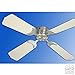 36 12V Ceiling Fan - Satin NickelWhite