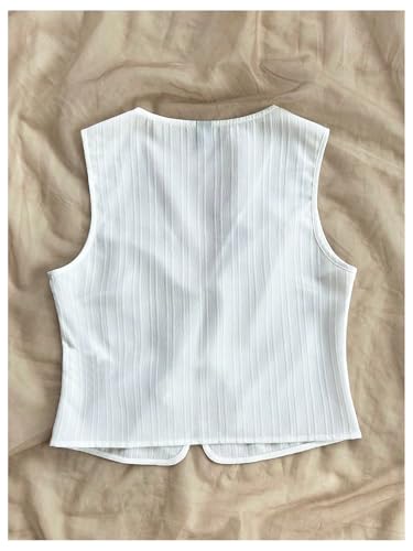 SHENHE Women's Tie Front Deep V Neck Boho Vest Textured Sleeveless Summer Tank Top2