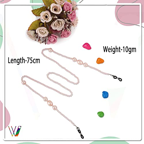Image of Unisex Specs Holder Hook & Loop Anit Slip Eyewear Lanyard Beads Strap Chain