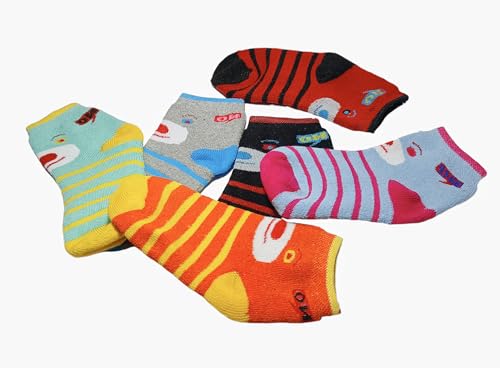 Image of Luxury fashion Winter Warm Socks for Kids Toddlers Boys Girls Thick Thermal Woolen Socks Terry Lined Cozy Ankle Socks for Children (Pack of 6 Pairs)