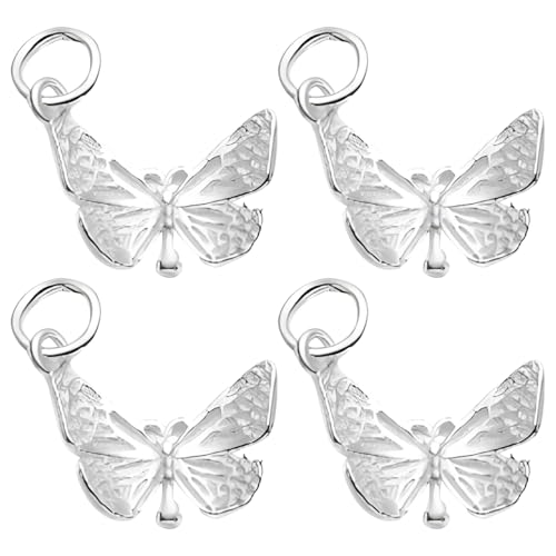Dijes de plata para hacer joyas de mariposas ideales para regalar en cumpleaños