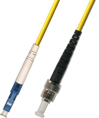 RiteAV 0.3M (0.984ft) OS2 LC to ST Fiber Optic Cable Simplex Singlemode 9/125 Jumper 0.3 Meter Yellow Patch Cord