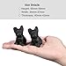 TUMBEELLUWA Black Obsidian French Bulldog Figurine Carved Crystal Puppy Statue Stone Animal Sculpture for Home Table Shelf Decor