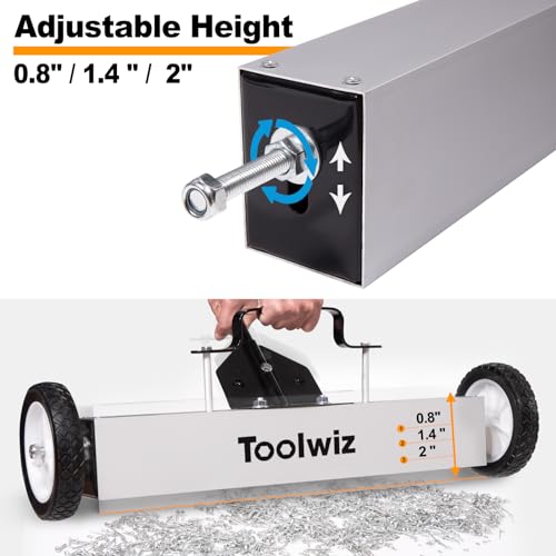 Toolwiz TMS012624 Magnetic Pick Up Sweeper 24-Inch Large Magnet Pickup Lawn Sweeper Roofing Tools thumb #4