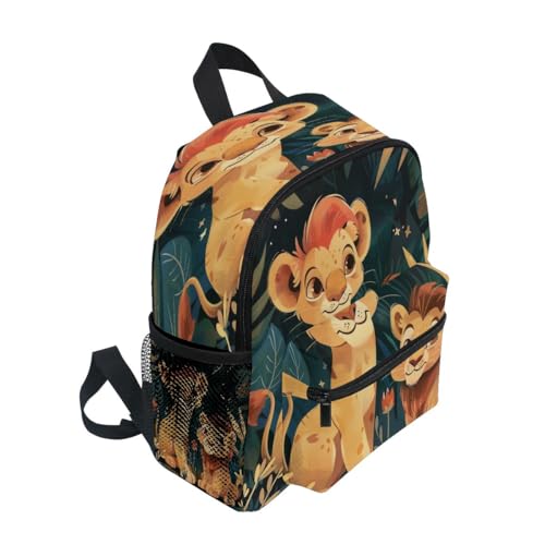 Cute Lions Toddler Backpack for School Girls Boys Kids Backpack Preschool Kindergarten Child Bookbag2