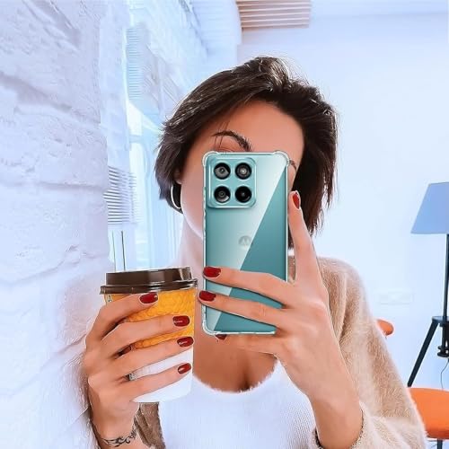 Image of Lustree Back Cover Transparent Case Compatible with Motorola Edge 60 Fusn | Clear TPU Shockproof Case with Four Corner Protection & Raised Camera Guard | Slim Protective Cover