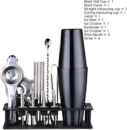 Kit de bartender, set 17 piezas acero inoxidable con soporte miniatura 2