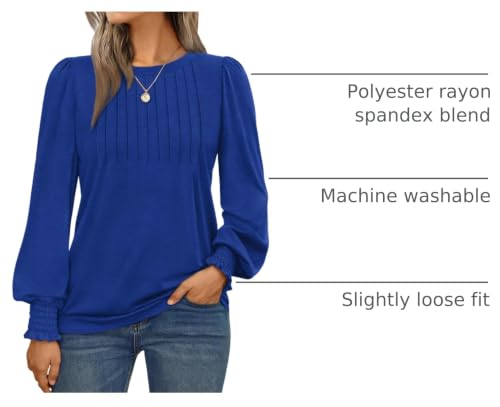 Image of AUTOMET Womens Long Sleeve Shirts Fall Blouses Tops Business Casual Outfits