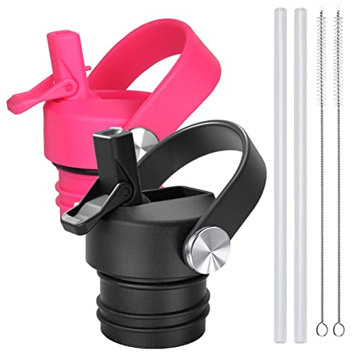 Image of Straw Lid for Hydro Flask Standard Mouth 18 oz 21 oz 24 oz Top Lids with Straw for Iron Flask Narrow Mouth 20 24 32 64 oz,Sports Water Bottle Accessories Replacement Dust Cover Straw Cap (Patented)