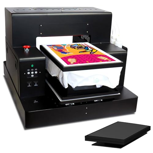SHENGJINSH DTG & DTF Printer, A3 L805 Direct to Garment Printer, Multifunction DTG Printers T-Shirt Machine with White Ink Circulation and Vacuum Suction Platform for T-Shirts, Hoodies, Pants, Hats