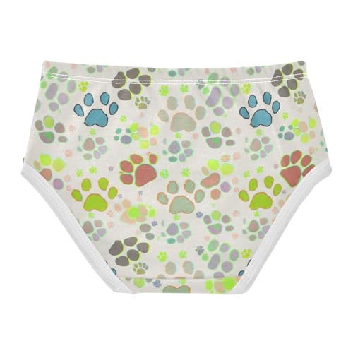 Girls Underwear Toddler 2t Cotton Girl Panties Cute Stylish Kids Briefs Undies Cute Paw Prints Pink2