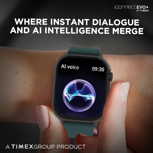 Image of TIMEX iConnect EVO+Made in India Unisex Smartwatch|Largest Display 2.04 inch AMOLED with 368x448 Pixel Bluetooth Calling|Rotating Functional Crown|AI Voice Assist|Upto 7 Days Battery -TWIXW404T